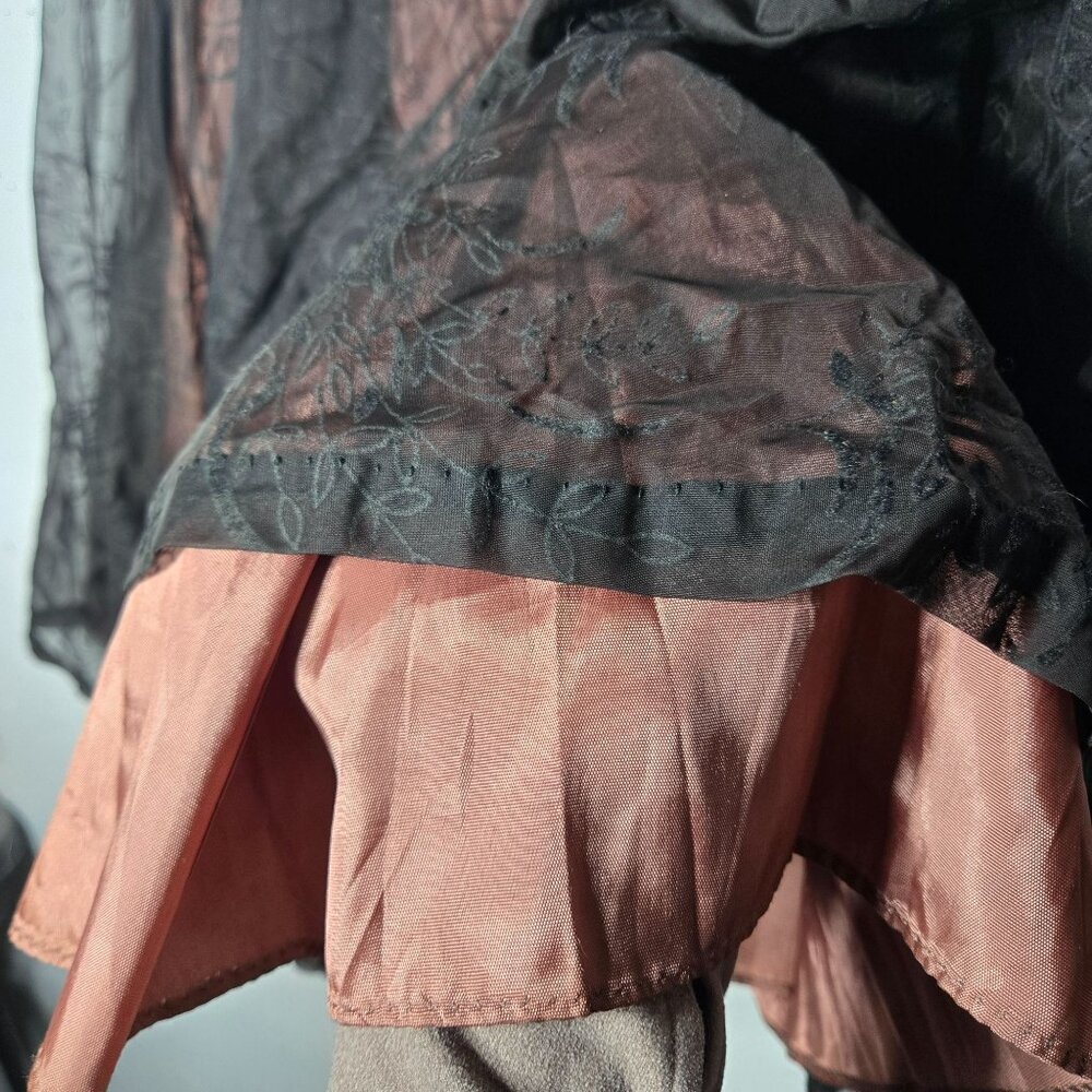 Vintage Rosecrest Floral Lace Midi Skirt Whimsigoth Fairy Grunge Romantic Witchy - Picture 10 of 11